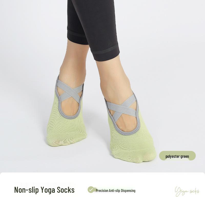 New Arrival Anti-Slip Grey Edge Cross Strap Yoga & Dance Socks