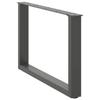 Vidaxl Coffee Table Legs, 2 Pcs, Anthracite, 70X(42-43) Cm, Steel