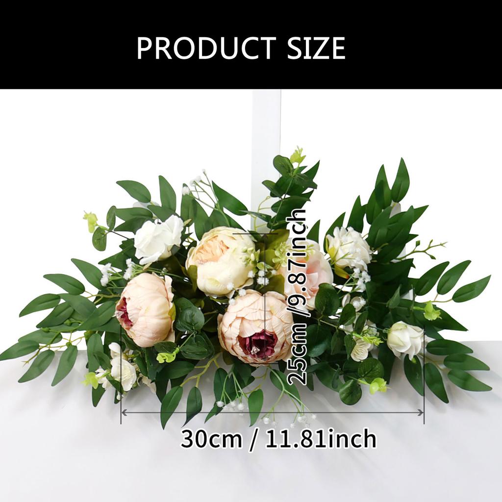 Artificial Flower Swag for Wedding Reception Backdrops Party Table Decoration Wedding Welcome Sign Flower Arrangement