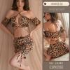 Erotic underwear, sexy leopard print uniforms, seductive body-hugging skirts, women's hot nightclub role-playing suits wholesale