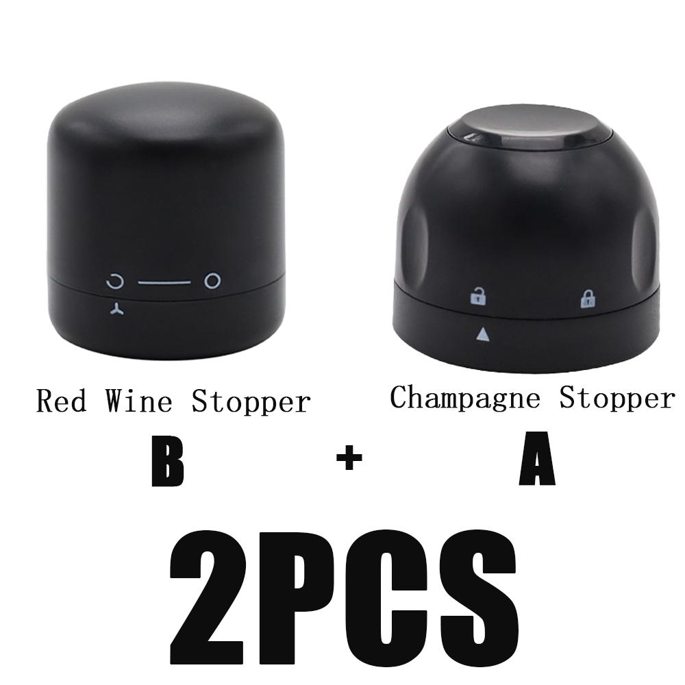 1/2pcs Sealing Red Wine Champagne Stoppers Rotating Leak Proof Reusable Leakproof Stoppers Domestic Kitchen Keep Fresh Tools
