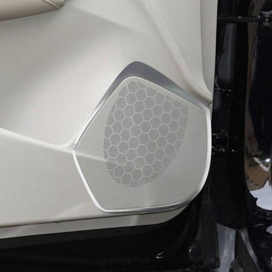 Silver Steel Inner Door Speaker Frame Cover Trim Fit For Cadillac XT4 2018-