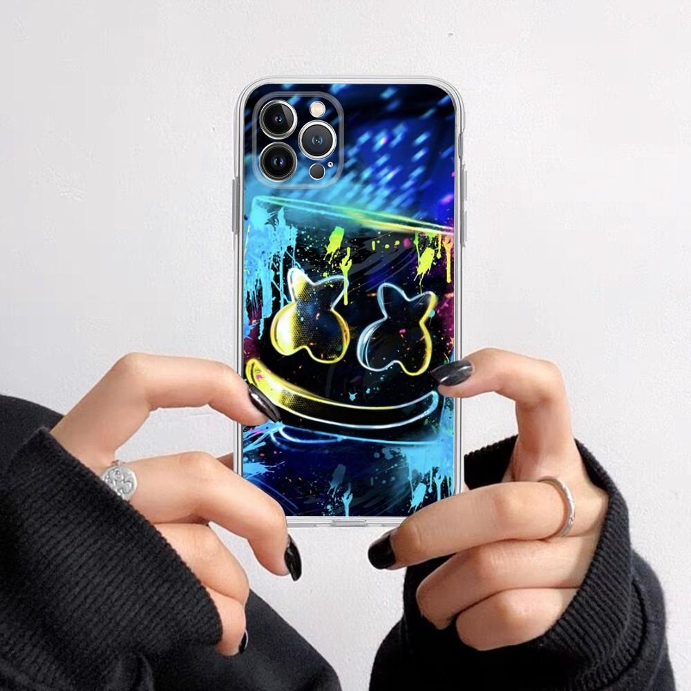 M-Marshmallowes Dj Faces Phone Case for iPhone 16 15 8 7 6 6S Plus X SE XR XS 14 11 12 13 Mini Pro Max Mobile Case