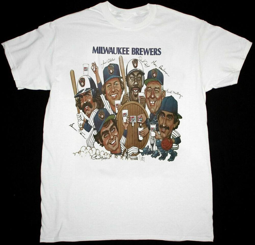 Milwaukee Brewers MLB baseball Player Caricature Shirt Vintage Tee VN2295 Unisex T-Shirt XXL