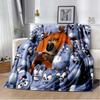 Cute Cartoon Anime Grizzly & The Lemmings Throws Blanket for Beding Hiking Picnic Super Soft Funny Flannel Blanket Birthday Gift