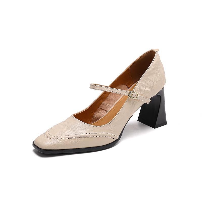 Ultra měkké boty na nízkém podpatku - Nový styl Platformové dámské boty, Čtvercová špička Platformové boty