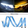 2Pcs Start Scan DRL Car Daytime Running Light Flexible Waterproof LED Strip Sequential Turn Signal Light For Auto Headlight 12V