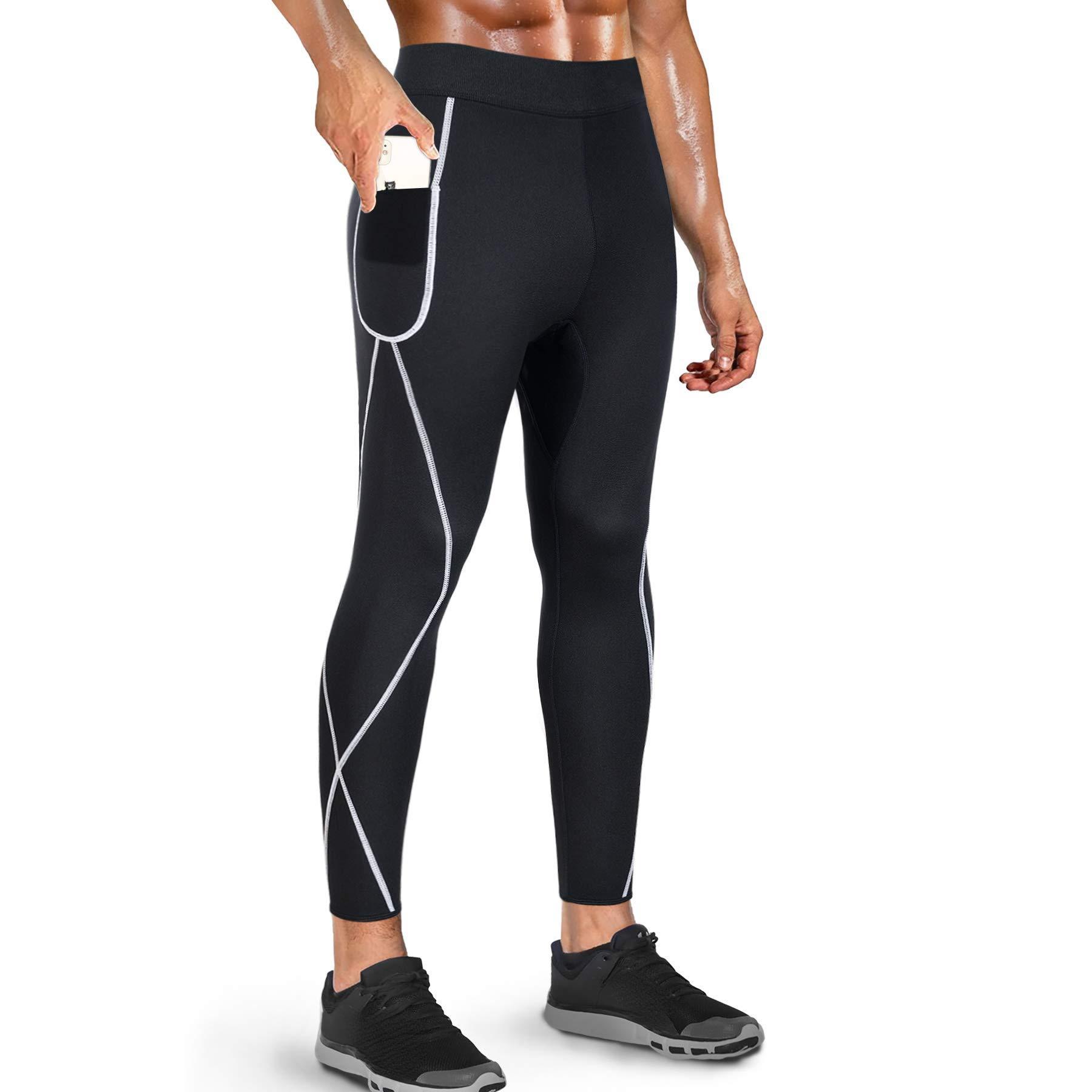 

Мужские спортивные штаны для спортзала, леггинсы для тренировок, спортивные штаны для бега, леггинсы для тренировок с карманами, леггинсы для тренировок M чёрный