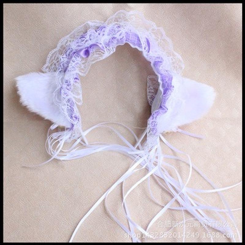 Japanische Mädchen Spitze Glocke Katze Ohr Hoop Lolita Maid Stirnband Nette Anime Cosplay Lolita Haar Zubehör