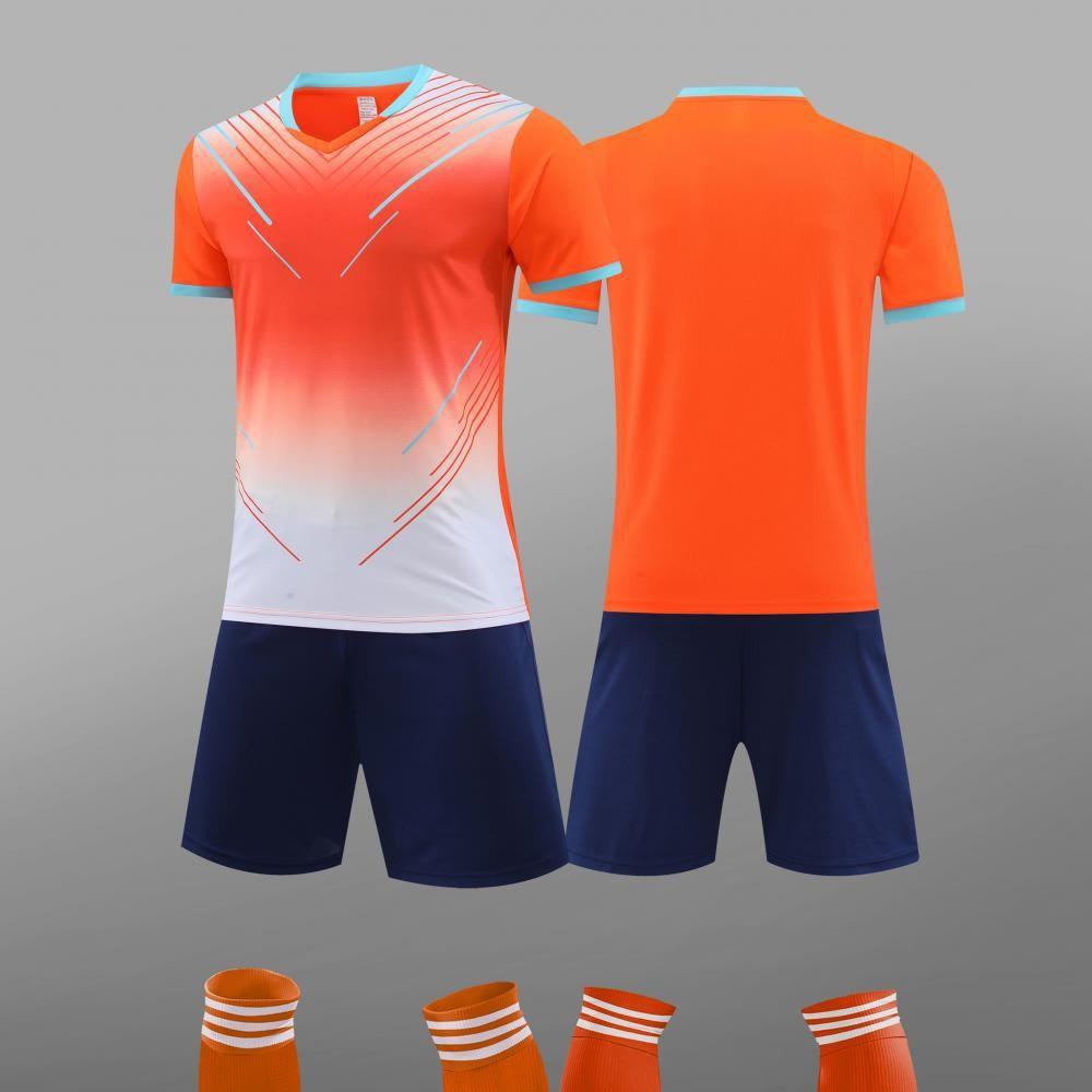 Fußball-Trikotset, Trainingsanzüge für Herren und Damen, Kurzarm, Schnelltrocknend, Für Schüler, Kinder-Fußballuniformen, Sport Grundschule S