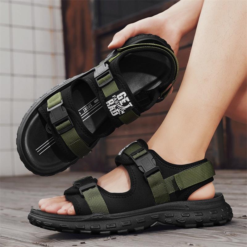 

Sandals 22 summer youth outdoor beach shoes platform heightening word cool slippers casual 44 зелений