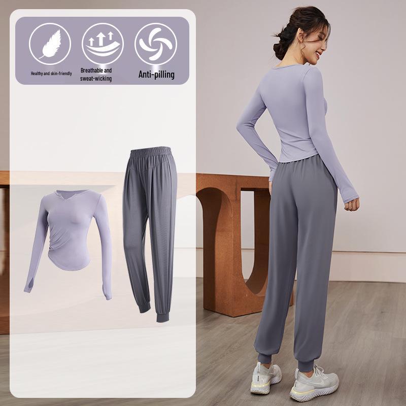 Women's Quick-Dry Long Sleeve Fitness & Yoga Set: Running, Pilates, Body Shaping Top for Spring & Autumn