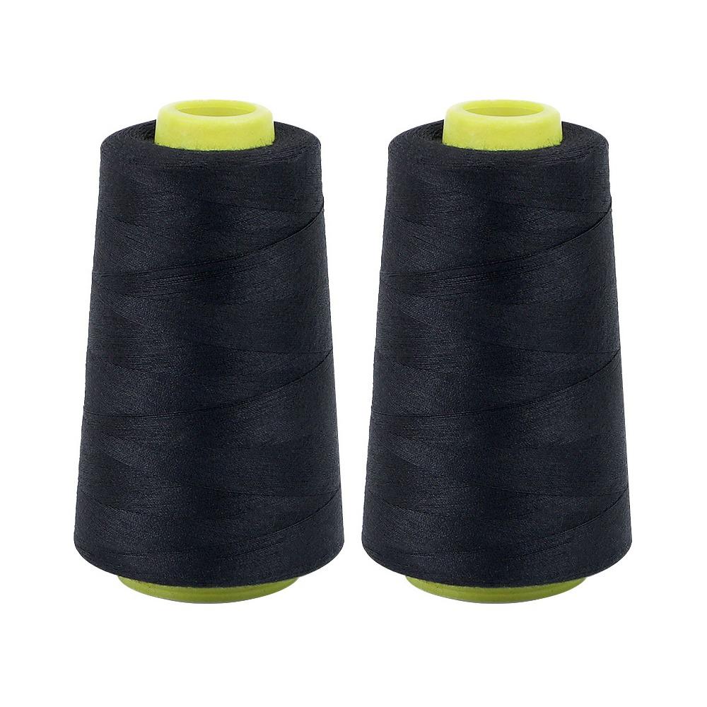 DIY Cones Spool 402 Sewing Thread 3000yards Black White Jeans Thread Sewing Thread Household