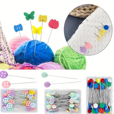 50pcs Patchwork Pins Dressmaking Pins Sewing Embroidery Tools Needle Fixed Metal Button Pins DIY Sewing Accessories