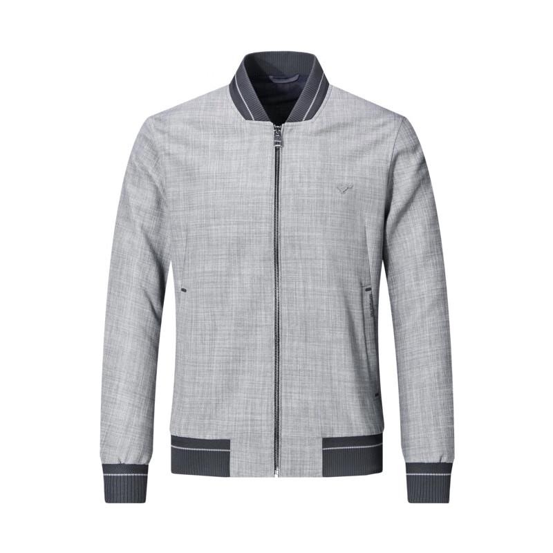 SEPTWOLVES Men's Casual Baseball Collar Blended Top