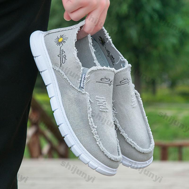 Fashion Men's Cloth Shoes 2025 Spring Autumn New Fashion Vintage Canvas Shoes Lightweight Comfortable Non Slip Casual Flats Zapatillas