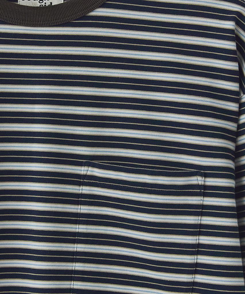 Leopeusaideu Multi Stripe Long Sleeve Navy