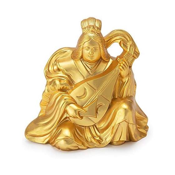 Buddhist Altar Shop Takita Shoten Buddha Statue Good Luck, Good Luck, Seven Lucky Gods, Benzaiten (Height 6.2cm x Width 6.5cm) [Made by Hideun