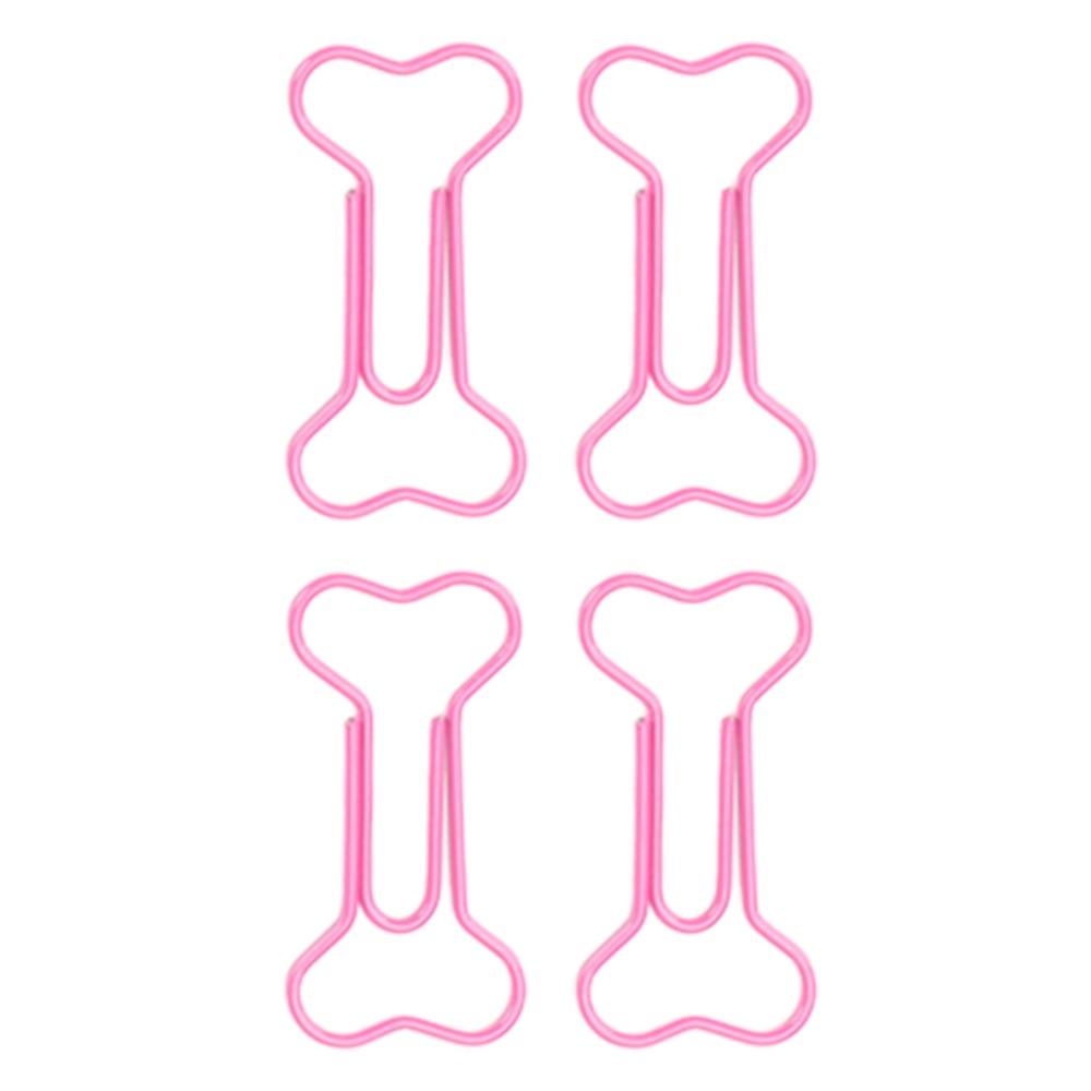 100Pcs Pink Paper Clips Bone Shaped Mini Paper Clips Paperclips  Paper Management