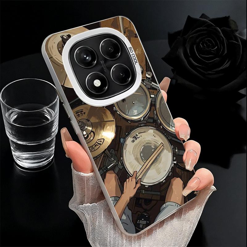 Drum Set Rock Music Soft Phone Case for Xiaomi Redmi Note 13 14 15 Pro Plus 12S 12 11S 11 11T 10S 10 Shockproof Cover Back Shell
