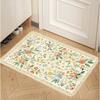 Boho Vintage Floral Door Mat Non Slip Decorative Mat for Bathroom Entryway Bedroom Home Decoration