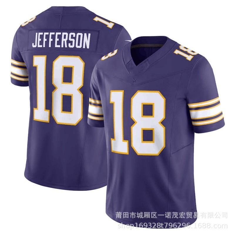 Minnesota Vikings Football Jersey 19 Thielen 15 18 Jefferson 8 Mens Sports