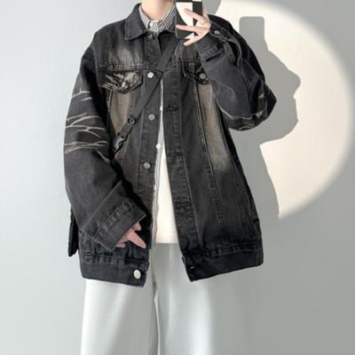 Designed Denim Jacket for Men In Spring and Autumn New Style American Workwear Retro Trendy Brand High-end Versatile Jacket