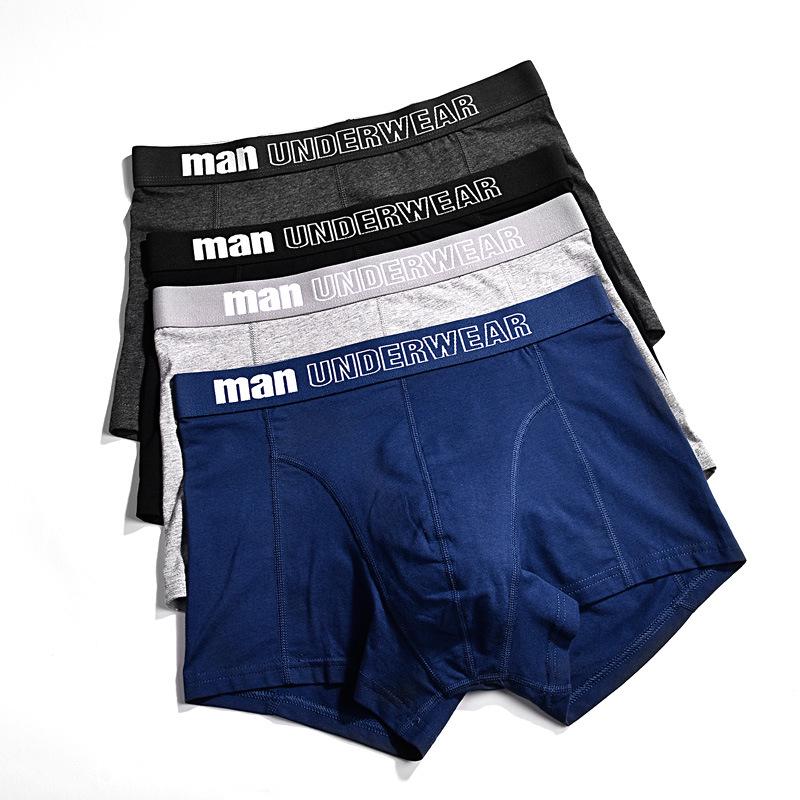 Men's Pure Cotton Mid-Waist Loose Boxer Briefs - Comfortable, Breathable, Plus Size Trunks (Long)