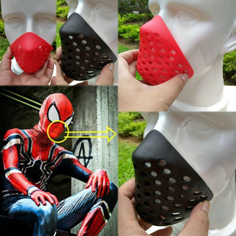 Spiderman Mundschutz-Halbmaske aus ungiftigem, weichem Gummi für komfortables Atmen
