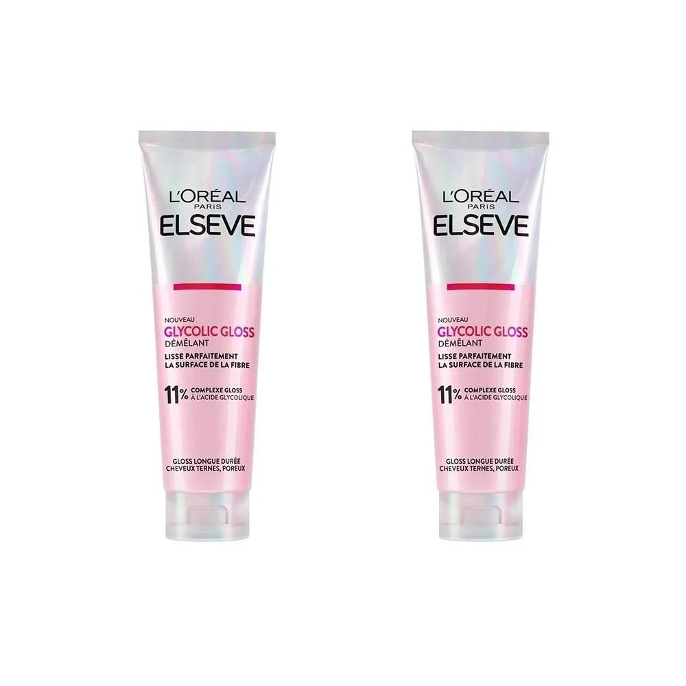 L Oréal ELSEVE Разглаживающий кондиционер 150 мл 2 шт. GLYCOLIC GLOSS ELSEVE Кондиционер для разглаживания поверхности волоса