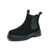 Fashion New Chelsea Boots, Slip-resistant and Durable Mid-calf British Style Thick-soled Heightening Genuine Leather Men's Boots