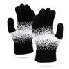 Men's And Women's Knitted Yarn Five Finger Warm Gloves With Thick Velvet Gloves