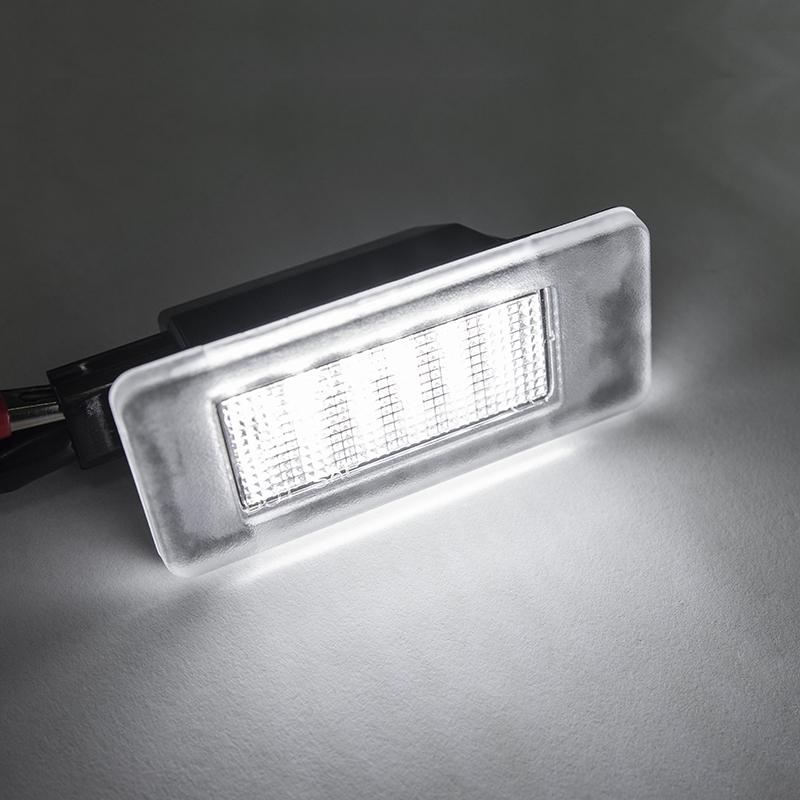 2x Fits For Renault Dacia Duster II HM 2018- Error Free SMD White Led Number License Plate Lights Auto Parking Tag Lamps