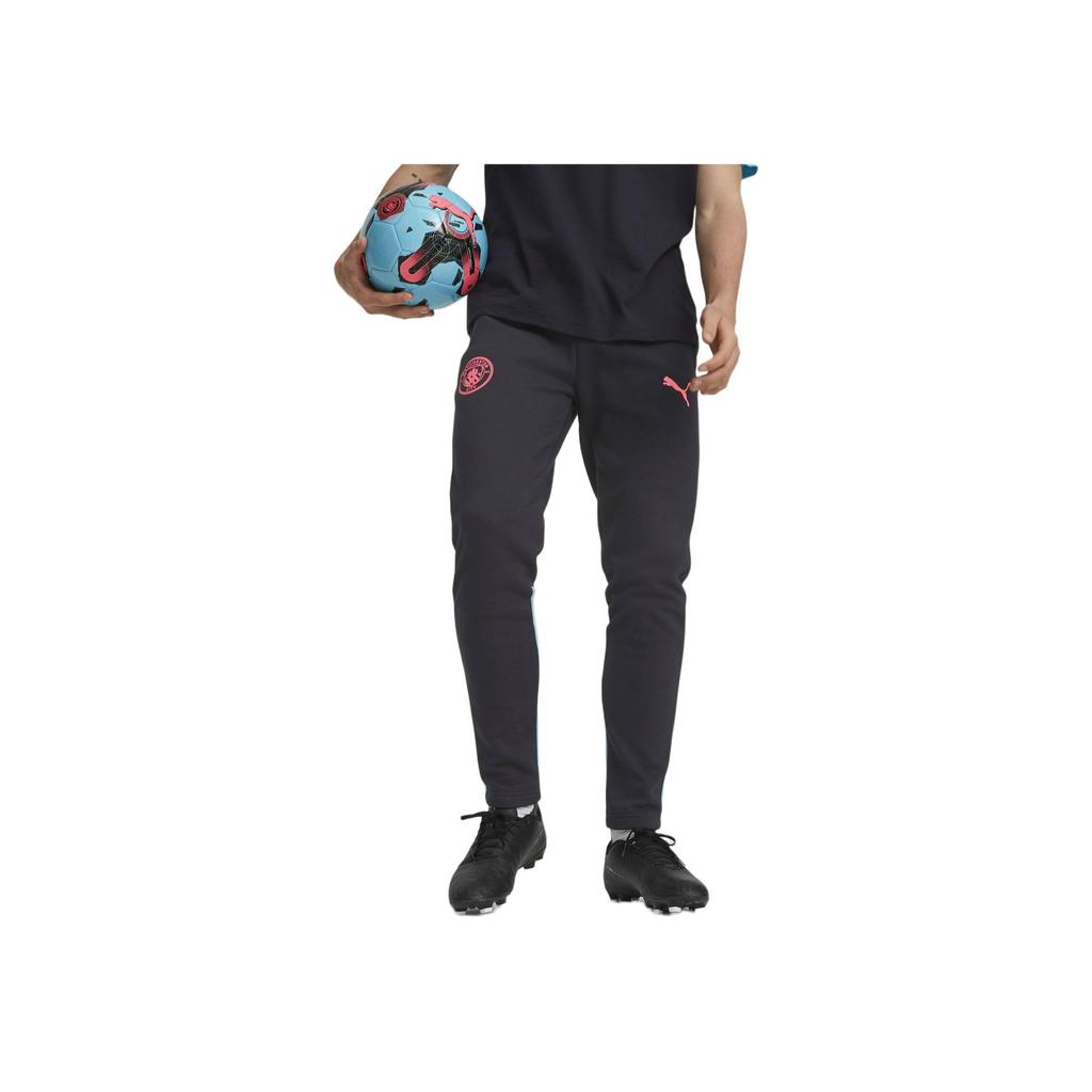 Puma Manchester City Logo Mid-Rise Casual Knit Sports Pants Men Pants Deep-Navy-Blue 772906-03
