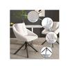 Chaise de salle à manger - MUVOE - Pivotante - Beige - Velours - Lot de 4