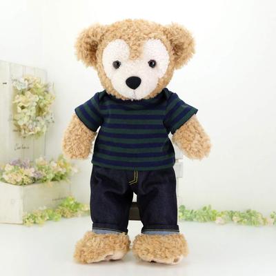 Cushu Cush Duffy and ShellieMay Costume Set for Plush Toys, Includes T-Shirt and Denim Pants (2-Piece Set) (cds347s)