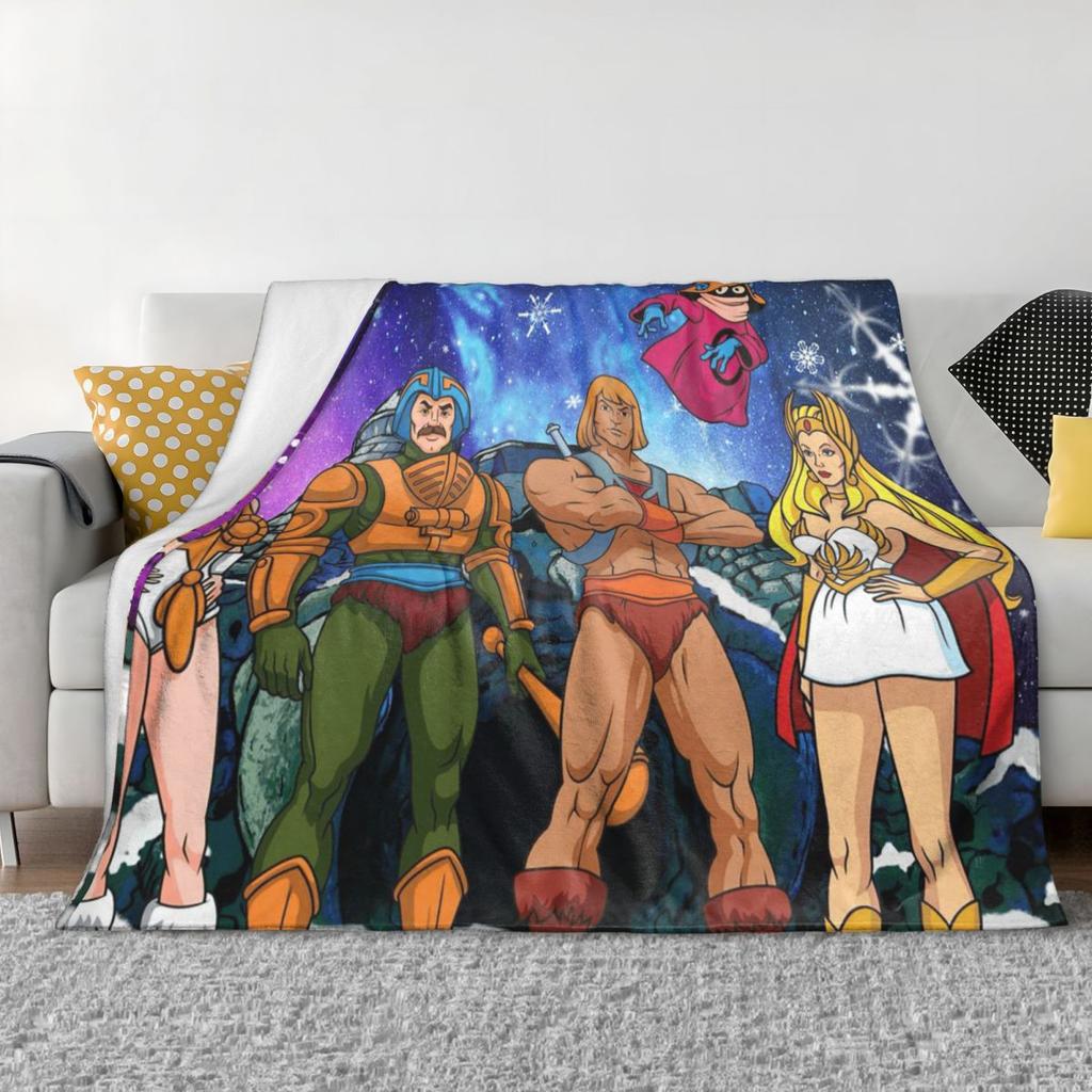 Eternia He-Man And The Masters Of The Universe Blanket Soft Warm Flannel Throw Blanket Plush for Bed Living Room Picnic Travel