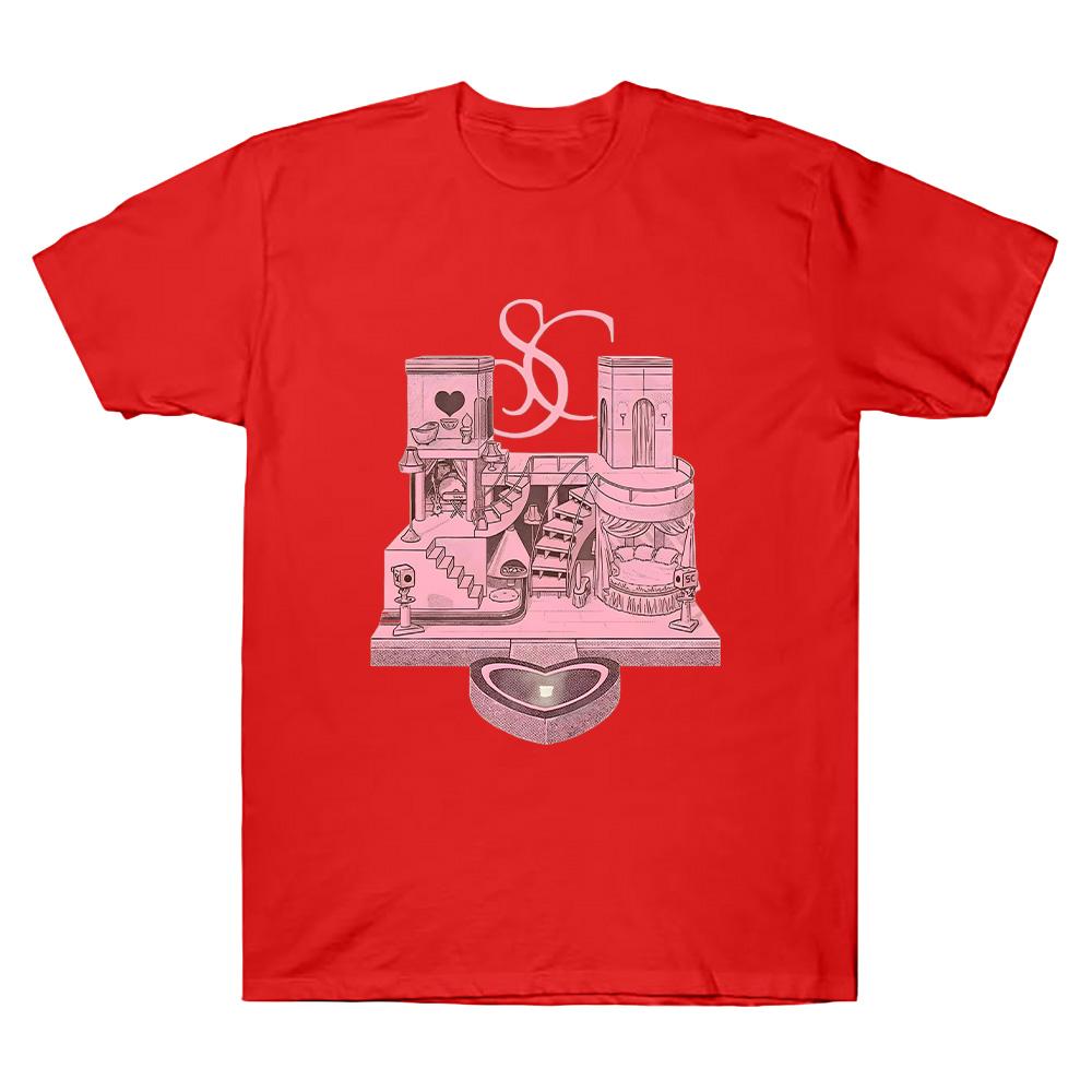 

Sabrina Carpenter Merch T Shirts Sabrina Carpenter House Tour Graphic Clothes Men Short Sleeve Tees Unisex 100%Cotton Tops Causal Y2K Anime T-shirt XS красный