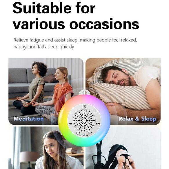 Baby White Noise Machine USB Rechargeable Sleep Machine Timed Shutdown 22 Songs Soothing Sounds Sleep Aid Player for Baby Adults