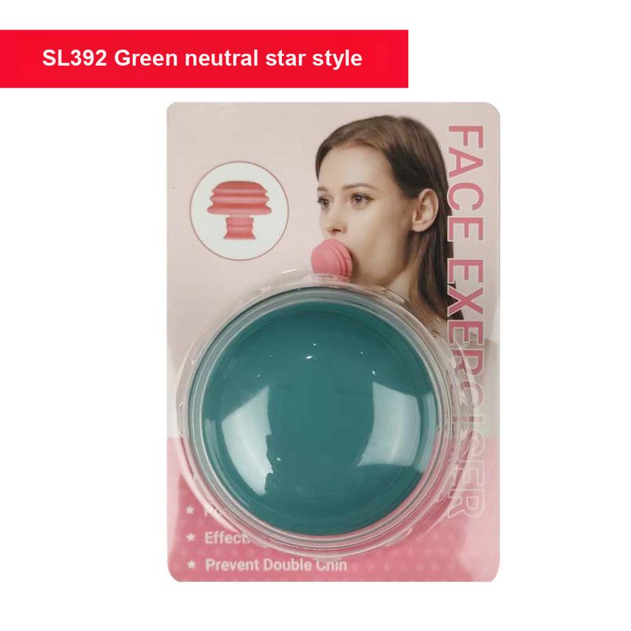 Лифтинг лица, тренажер для щечных мышц, V-лицо, V-образное устройство, инструмент для похудения лица зелёный