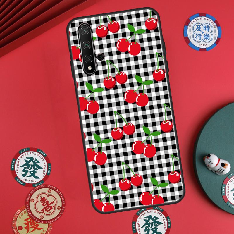 Cherry Pattern For Huawei Nova Y73 Y72 Y61 Y91 Y90 Y70 Y60 12s 12i 11i 8i 9 10 SE P60 Pro P30 P40 Lite Case
