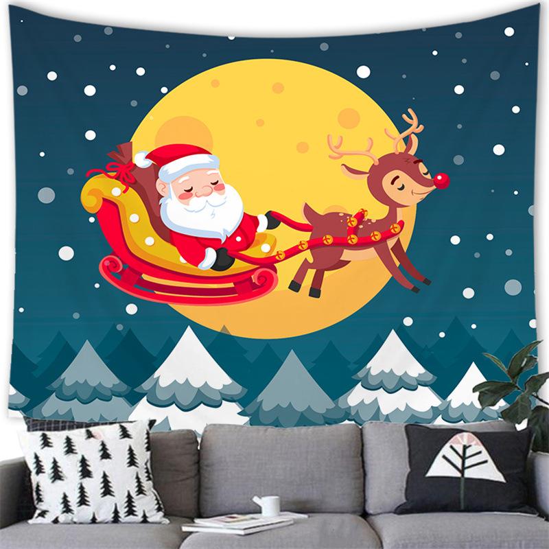 Merry Christmas Cartoon Snowman Cross-border Supply Tapestry Wall Hanging Blanket