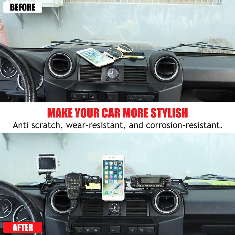 For Land Rover Defender 90 110 2004-2018 Car Center Console Phone Holder Sports Camera Bracket Radio Intercom Stand Storage Tray
