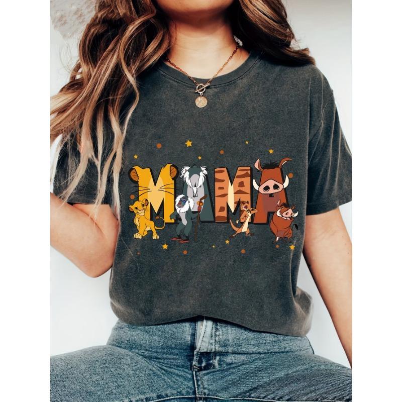 T-shirt da Donna Carino Stampa Animalier Moda Casual Girocollo Manica Corta Outdoor Strada Oversize Estiva Abbigliamento Donna