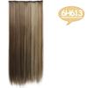 MISS WIG Lange bølgete frisyrer Syntetisk 5 Clip In Hair Extension 22 Tommer/32 Tommer Varmebestandige hårstykker Brun Svart