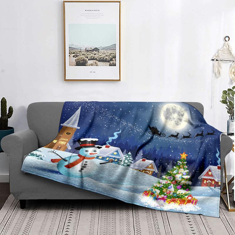

Домашнее украшение плюшевые пледы Диван одеяло Покрывало кровать пушистые мягкие одеяла декор Плед Современный Хэллоуин Счастливого Рождества зима 30x40inch