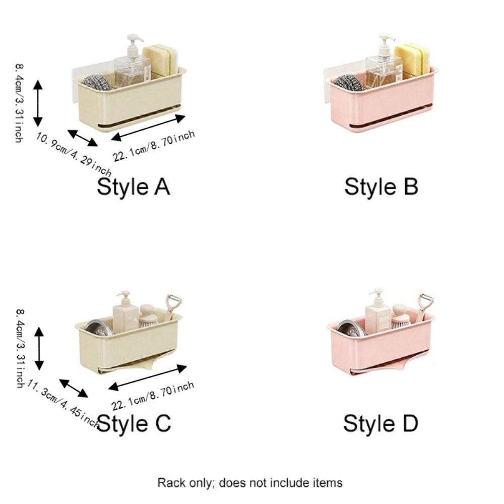 Wall-mounted Kitchen Sink Sponge Holder Ventilated Sponge Storage Box  Kitchen Counter-top