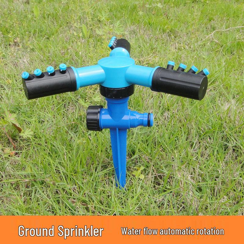 

360-Degree Ground Sprinkler: Rotating Watering Head for Flowers & Vegetables