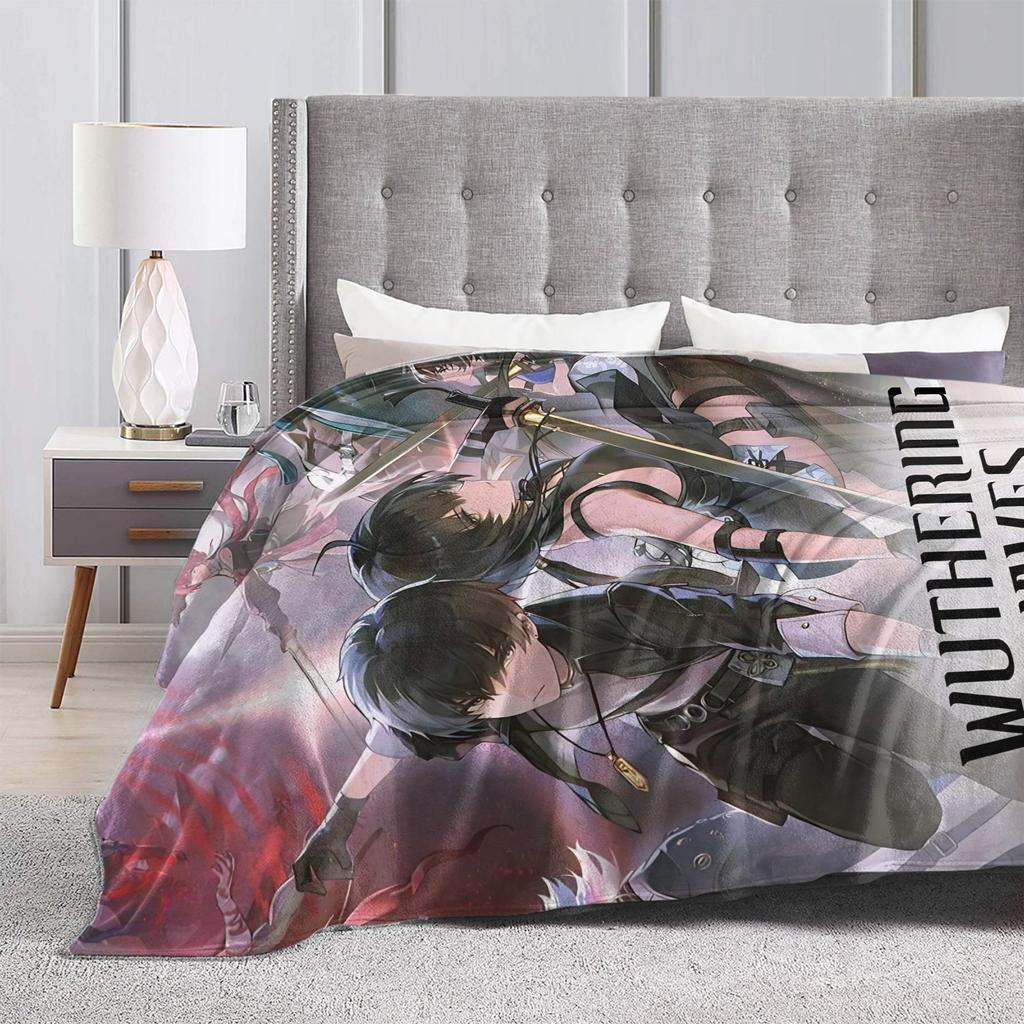 Chisa Wuthering Wave Galbrena Blankets  Super Warm Aesthetic Plush Throw Blanket For Outdoor Picnic Flannel Bedspread Bed Cover