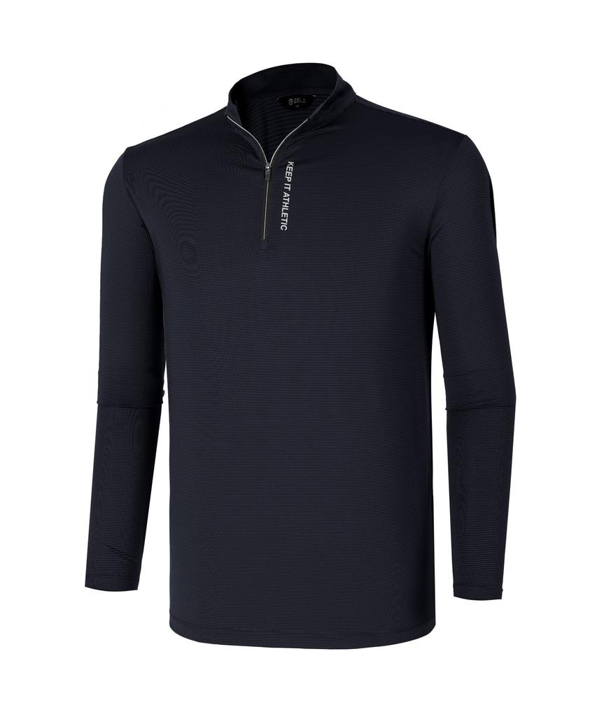 2ELA Men'S Freeze-On Cooling Zip-Up Long Sleeve T-Shirt 5 Colors (Type B)